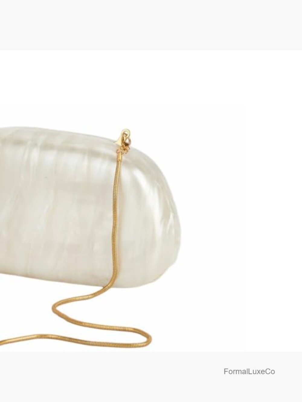 Acrylic Clutch Box Metal Handle Evening Bag Crossbody Purse Wedding Party - Picture 6 of 7